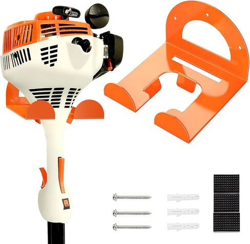 Weed Eater Hanger, Garage Organizer Trimmer Rack Wall Mount, Garden Power Tool Holder Garage Hooks for Grass Trimmer, Hedge Trimmer, Leaf Blower and Chainsaw Storage, 1 Pack in Saudi Arabia