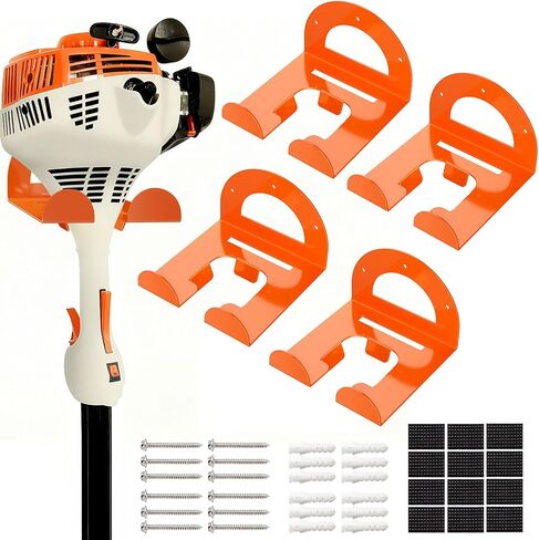 Weed Eater Hanger, Garage Organizer Trimmer Rack Wall Mount, Garden Power Tool Holder Garage Hooks for Grass Trimmer, Hedge Trimmer, Leaf Blower and Chainsaw Storage, 1 Pack in Saudi Arabia