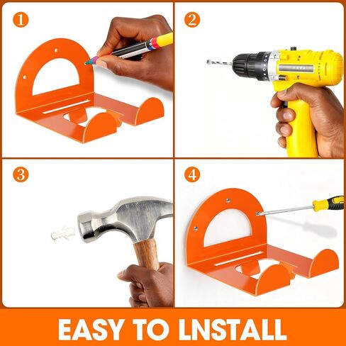 Weed Eater Hanger, Garage Organizer Trimmer Rack Wall Mount, Garden Power Tool Holder Garage Hooks for Grass Trimmer, Hedge Trimmer, Leaf Blower and Chainsaw Storage, 1 Pack in Saudi Arabia