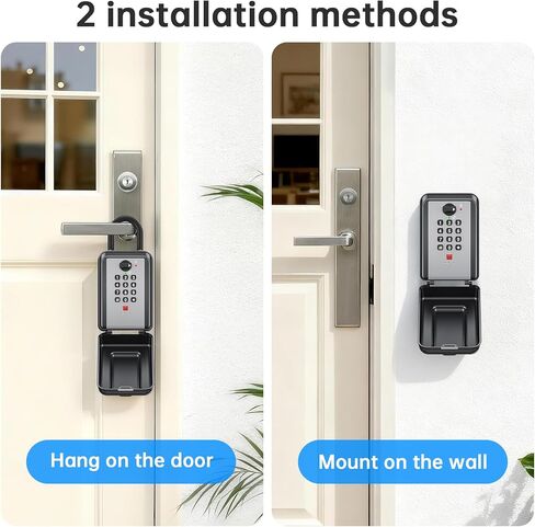 Key Lock Box,12 Digit Combination LockBox for Keys,Resttable Code,Large Capacity & Weatherproof Outdoor,hide a key outside,Wall Mount,Spare Key Wall Safe Storage for Warehouse,Home,Office,Garage in Kuwait