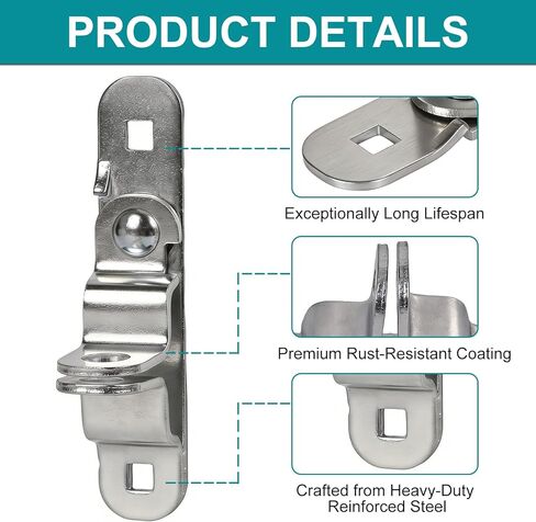 مشبك باب المقطورة شديد التحمل مع أبازيم، مزلاج باب البضائع المغلق مع 304 مسامير من الفولاذ المقاوم للصدأ لقفل الكاميرا ومقابض المنحدر (عبوتان) in Kuwait