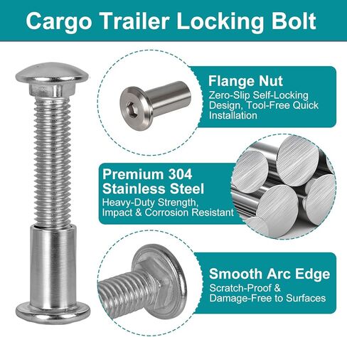 مشبك باب المقطورة شديد التحمل مع أبازيم، مزلاج باب البضائع المغلق مع 304 مسامير من الفولاذ المقاوم للصدأ لقفل الكاميرا ومقابض المنحدر (عبوتان) in Kuwait