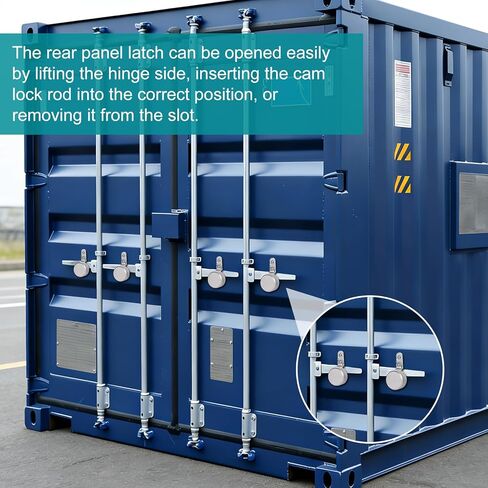 مشبك باب المقطورة شديد التحمل مع أبازيم، مزلاج باب البضائع المغلق مع 304 مسامير من الفولاذ المقاوم للصدأ لقفل الكاميرا ومقابض المنحدر (عبوتان) in Kuwait