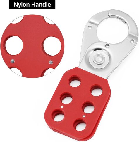 QWORK قفل العلامة خارج غلق بمشبك، 50 قطعة 1 بوصة قطر الفك Loto غلق بمشبك، جهاز أمان قفل المجموعة، مشبك قفل من الفولاذ المقاوم للصدأ in Kuwait