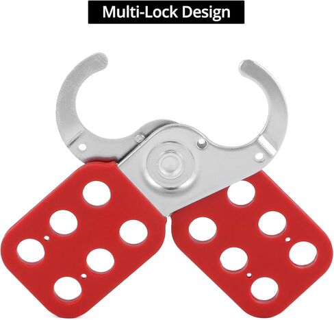 QWORK قفل العلامة خارج غلق بمشبك، 50 قطعة 1 بوصة قطر الفك Loto غلق بمشبك، جهاز أمان قفل المجموعة، مشبك قفل من الفولاذ المقاوم للصدأ in Kuwait