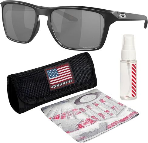 Oakley OO9448 SYLAS MATTE BLACK Frame – PRIZM BLACK POLAR Lens, Polarized Rectangle Shape Sunglasses with Official Eyewear Kit Bundle in Saudi Arabia