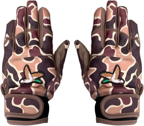 قفازات البيسبول من Duck Hunter، جلد فاخر، قبضة فائقة، مسامية ومتينة للرجال والنساء in Kuwait