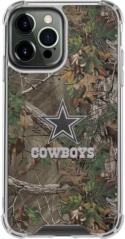 حافظة هاتف Skinit الشفافة متوافقة مع iPhone 13 Pro Max - تصميم مموه أخضر مرخص رسميًا من NFL Dallas Cowboys Realtree Xtra in Saudi Arabia
