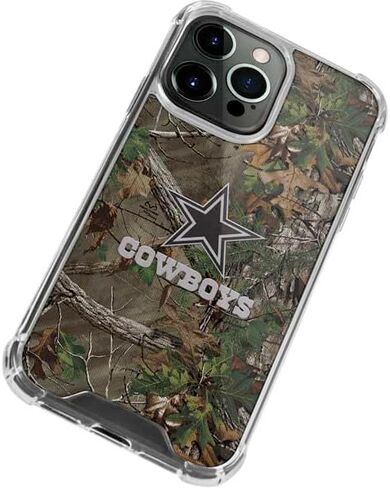 حافظة هاتف Skinit الشفافة متوافقة مع iPhone 13 Pro Max - تصميم مموه أخضر مرخص رسميًا من NFL Dallas Cowboys Realtree Xtra in Saudi Arabia