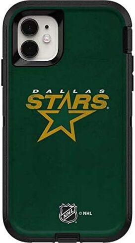 Skinit Decal Skin Compatible with OtterBox Defender iPhone 11 Case - Officially Licensed NHL Dallas Stars Distressed Design in Saudi Arabia