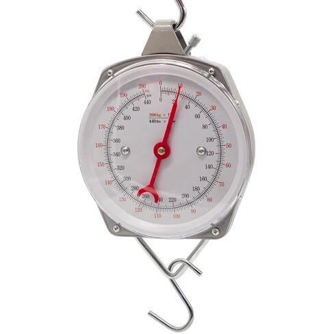 Hanging Spring Dial Scale, Fish Scales Digital Weight, 550lb/250kg Capacity, Big Game Scale, Mechanical Kitchen Weighing Large Food Scale with 2 S-Hooks for Fishing Hunting Luggage in Kuwait