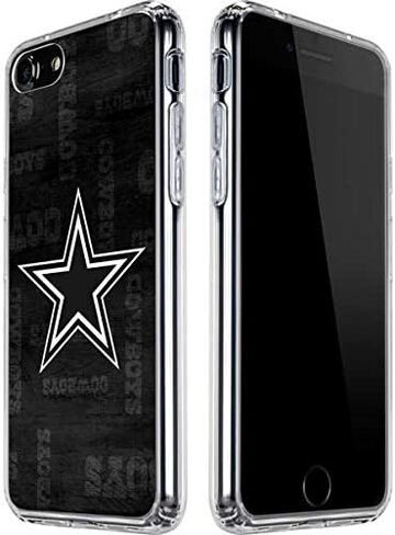 Skinit Clear Phone Case Compatible with iPhone SE (2nd & 3rd Gen) - Officially Licensed NFL Dallas Cowboys Black & White Design in Saudi Arabia