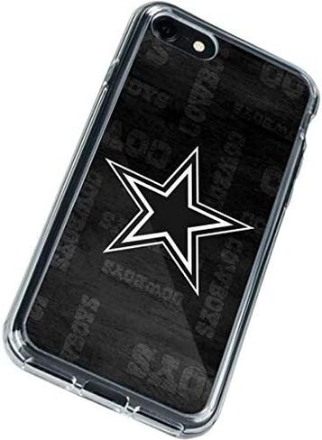 Skinit Clear Phone Case Compatible with iPhone SE (2nd & 3rd Gen) - Officially Licensed NFL Dallas Cowboys Black & White Design in Saudi Arabia