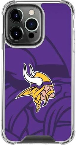 حافظة هاتف Skinit الشفافة متوافقة مع iPhone 15 Pro - تصميم رؤية مزدوجة مرخص رسميًا من NFL Minnesota Vikings in Saudi Arabia