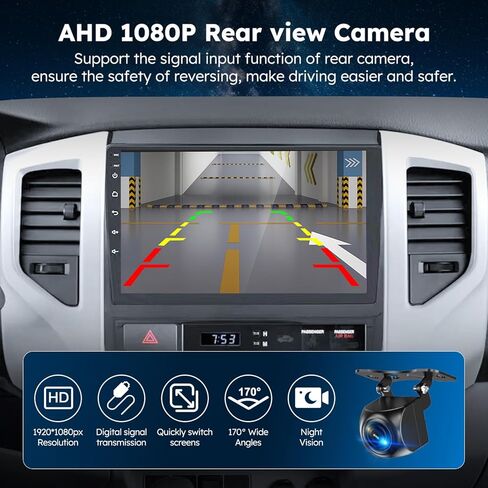 ترقية وحدة رأس ستيريو راديو Android مقاس 9 بوصات لسيارة Toyota Tacoma 2005-2015 مع 5G WiFi/CarPlay اللاسلكي/Android Auto/شاشة تعمل باللمس/ملاحة GPS/بلوتوث/راديو FM/كاميرا احتياطية AHD (2G+32G) in Kuwait