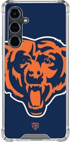 حافظة هاتف Skinit الشفافة متوافقة مع هاتف Galaxy S23 FE - تصميم شعار كبير مرخص رسميًا من NFL Chicago Bears in Saudi Arabia