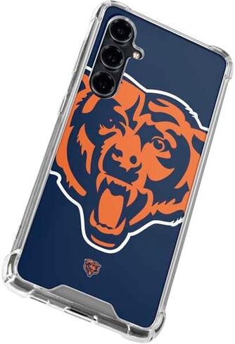 حافظة هاتف Skinit الشفافة متوافقة مع هاتف Galaxy S23 FE - تصميم شعار كبير مرخص رسميًا من NFL Chicago Bears in Saudi Arabia