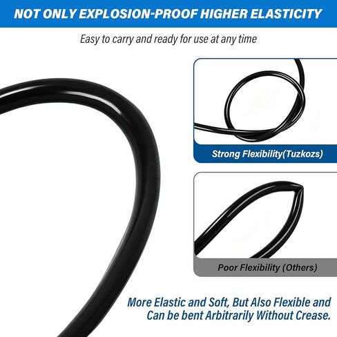 8mm x 5mm Black PU Polyurethane Pneumatic Tubing Pipe, Air Tube Hose Line for Air Compressor Fitting or Fluid Transfer (39.4ft 12 Meter) in Saudi Arabia