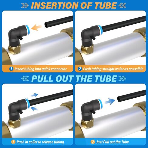 8mm x 5mm Black PU Polyurethane Pneumatic Tubing Pipe, Air Tube Hose Line for Air Compressor Fitting or Fluid Transfer (39.4ft 12 Meter) in Saudi Arabia