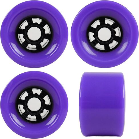 Longboard Wheels 83mm x 52mm 78A Purple 4-Pack with ABEC 7 Bearings, Spacers, and Washers in Saudi Arabia
