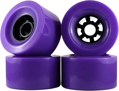Longboard Wheels 83mm x 52mm 78A Purple 4-Pack with ABEC 7 Bearings, Spacers, and Washers in Saudi Arabia