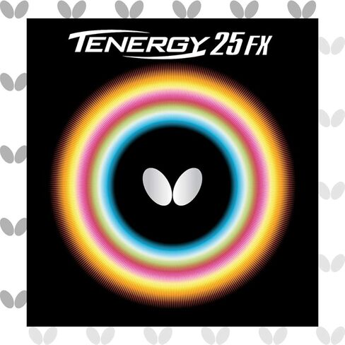 ملاءة مطاطية لتنس الطاولة من Butterfly Tenergy 25 FX - 1.7 مم، 1.9 مم، أو 2.1 مم - أحمر أو أسود - مطاط تنس الطاولة الاحترافي - 1 ورقة مطاطية مقلوبة لتنس الطاولة in Saudi Arabia