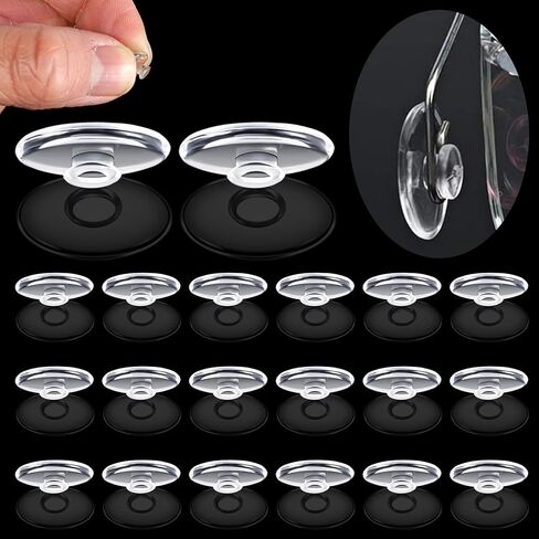 Mabor 10 Pairs Silicone Anti-Slip Nose Pads for Glasses, Nose Grips Replacement for Rimless/Frameless/Metal Eyewear, Transparent in Saudi Arabia