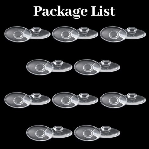 Mabor 10 Pairs Silicone Anti-Slip Nose Pads for Glasses, Nose Grips Replacement for Rimless/Frameless/Metal Eyewear, Transparent in Saudi Arabia