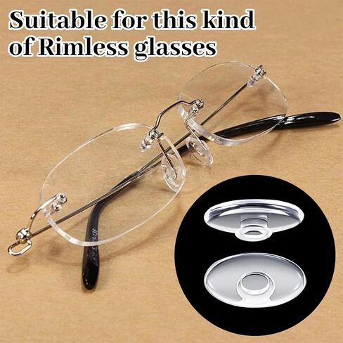 Mabor 10 Pairs Silicone Anti-Slip Nose Pads for Glasses, Nose Grips Replacement for Rimless/Frameless/Metal Eyewear, Transparent in Saudi Arabia