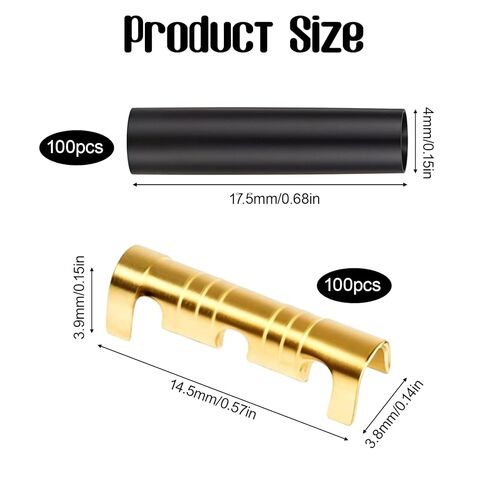 200Pcs U Shape Copper Ring Terminals, Open Barrel Crimp Terminals with Heat shrinkable Tube, Wire Crimps Butt Connector ​for Electricity Automotive in Saudi Arabia