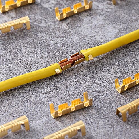 200Pcs U Shape Copper Ring Terminals, Open Barrel Crimp Terminals with Heat shrinkable Tube, Wire Crimps Butt Connector ​for Electricity Automotive in Saudi Arabia