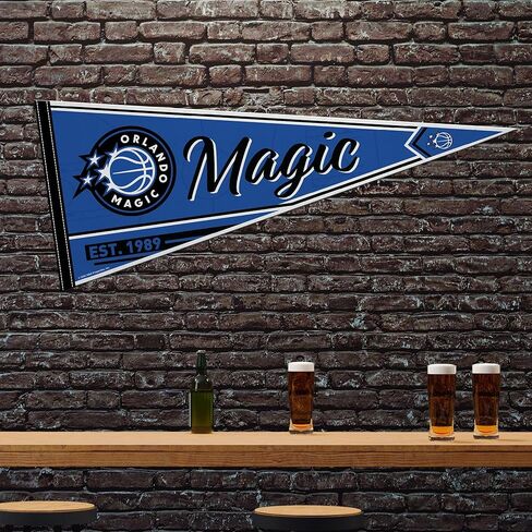 Rico Industries NBA Basketball Orlando Magic Classic 12" x 30" Felt Wall Décor Pennant - Great for Home/Bed Room/Man Cave Décor in Saudi Arabia