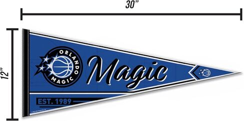 Rico Industries NBA Basketball Orlando Magic Classic 12" x 30" Felt Wall Décor Pennant - Great for Home/Bed Room/Man Cave Décor in Saudi Arabia