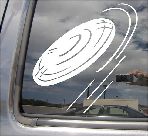 Frisbee Flying Disc - Ultimate KanJam Guts Goaltimate Freestyle Golf Dog Double - Cars Trucks Moped Auto Laptop Vinyl Decal Window Wall Sticker 04054 in Kuwait