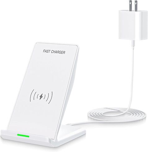 محطة شحن لاسلكية، حامل شحن لاسلكي للمكتب بقدرة 15 وات ومحول USB C بقدرة 20 وات لأجهزة Apple iPhone 17 Pro/17/17/Air/16 Pro/16E/16 Plus/15/14/13، وSamsung Galaxy S25/S24/S23/S22/Z Flip Fold/Note 20، وGoogle إلخ in Kuwait