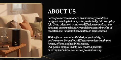 Waterless Essential Oil Diffuser, battery-operated cordless aromatherapy diffuser with timer & 3 mist levels. For car, home, office, yoga studio, nursery, bedrooms, and pet areas. Black aluminum alloy in Saudi Arabia