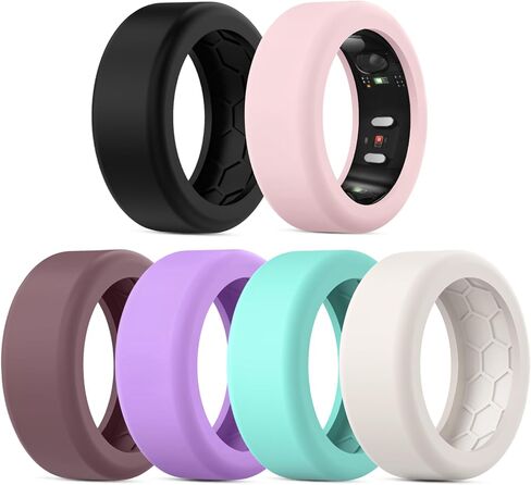 غطاء مكون من 6 قطع متوافق مع واقي RingConn Gen 2/Gen 2 Air/Gen 1، تصميم مضاد للانزلاق، غطاء من السيليكون لأصابع القدم للنساء والرجال - متعدد الألوان - S لـ 6/7/8/9/10 in Kuwait