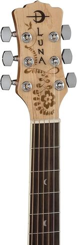 لونا حنة واحة سيليكت جيتار صوتي/كهربائي من خشب الصنوبر، طبيعي ذو مسام مفتوح in Kuwait