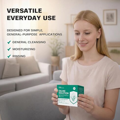 BASE LABORATORIES 3% قوارير محلول ملحي - متعددة الاستخدامات 3% أمبولات ملحية من كلوريد الصوديوم - محلول ملحي خالٍ من المواد الحافظة قوارير للاستخدام الفردي - قوارير من الدرجة USP 25 × عدد 5 مل in Kuwait