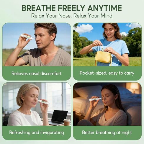 زيت DoctorPro Nasal Essential Oi Nasya لعلاج التهاب الأنف التحسسي، وعدوى الجيوب الأنفية، وانسداد الأنف، والأنف الجاف، والمساعدة على التنفس بسهولة | مستخلص نباتي طبيعي نقي| تخفيف سريع المفعول، غير دهني، تصميم قابل للدوران in Saudi Arabia