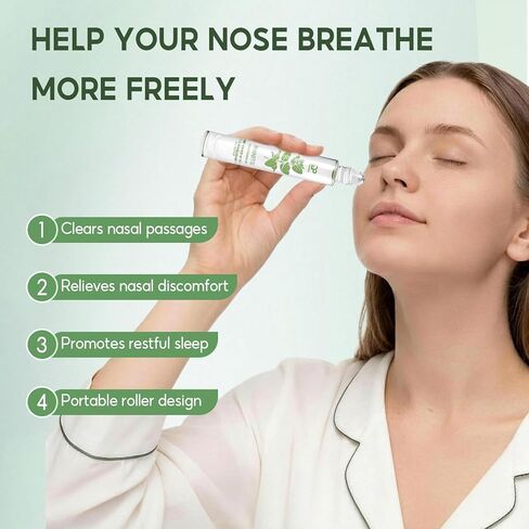زيت DoctorPro Nasal Essential Oi Nasya لعلاج التهاب الأنف التحسسي، وعدوى الجيوب الأنفية، وانسداد الأنف، والأنف الجاف، والمساعدة على التنفس بسهولة | مستخلص نباتي طبيعي نقي| تخفيف سريع المفعول، غير دهني، تصميم قابل للدوران in Saudi Arabia