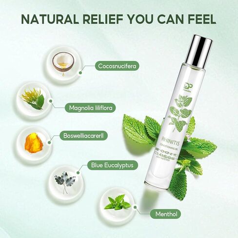 زيت DoctorPro Nasal Essential Oi Nasya لعلاج التهاب الأنف التحسسي، وعدوى الجيوب الأنفية، وانسداد الأنف، والأنف الجاف، والمساعدة على التنفس بسهولة | مستخلص نباتي طبيعي نقي| تخفيف سريع المفعول، غير دهني، تصميم قابل للدوران in Saudi Arabia