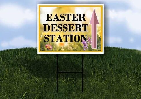 محطة حلوى عيد الفصح، زهور الربيع، حقل أصفر، أسهم اتجاهية، إطار مزدوج الجوانب، مقاس 23 × 23 بوصة. in Kuwait