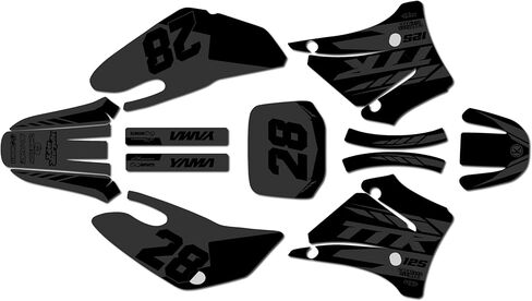 Graphics Kit for Yamaha TTR 125 (2000-2007) Factory Series Yellow 09 Mil - Dirt bike Custom Racing Graphics Decals Stickers Kit, no-plastics in Saudi Arabia
