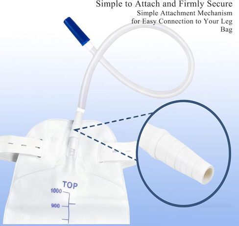 5 Pack External Catheter Extension Tubing 37" - Disposable Flexible Anti-Kink Urinary Hose, Universal Catheter Tube for Most Drain Bags, Suitable for Men Women in Saudi Arabia