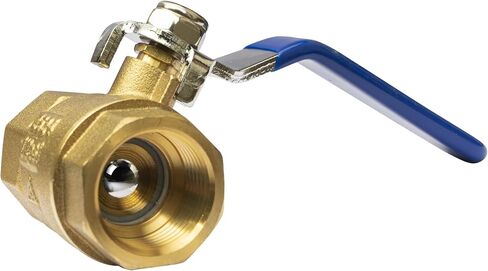 صمام كروي نحاسي IPS مقاس 3/4 بوصة - منفذ كامل للخدمة الشاقة للغاز الطبيعي المسال وغاز البترول المسال - مع مقبض قفل أزرق (الاستخدام الصناعي والتجاري) in Kuwait