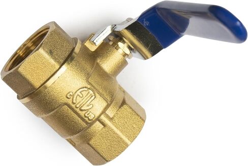 صمام كروي نحاسي IPS مقاس 3/4 بوصة - منفذ كامل للخدمة الشاقة للغاز الطبيعي المسال وغاز البترول المسال - مع مقبض قفل أزرق (الاستخدام الصناعي والتجاري) in Kuwait