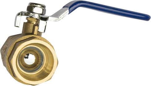 صمام كروي نحاسي IPS مقاس 3/4 بوصة - منفذ كامل للخدمة الشاقة للغاز الطبيعي المسال وغاز البترول المسال - مع مقبض قفل أزرق (الاستخدام الصناعي والتجاري) in Kuwait