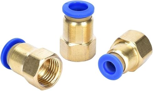 النحاس خرطوم هوائي القصبة الهوائية موصل قابس سريع PCF6-01/8-02/10-03 لولبة داخلية مستقيم 1 قطعة (PCF8-03) in Kuwait