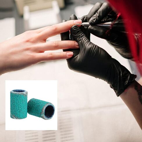 Housoutil 100pcs Nail Sanding Bands for Polishing Natural and Artificial Nails Fine Grit Grinding for Electric Drills Lightweight Polishing Tool for and in Saudi Arabia